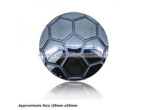 Hematite Soccer Ball 25mm Pendant